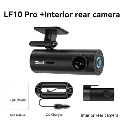 LF10 Front 4K Dashcam Loop Recording and Auto Overwriting Car Video Recorders Time Overprint Video Playback Dash Cams