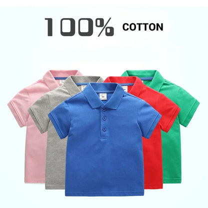 Youth Unisex Cotton Polos Size 2Y - 10Y