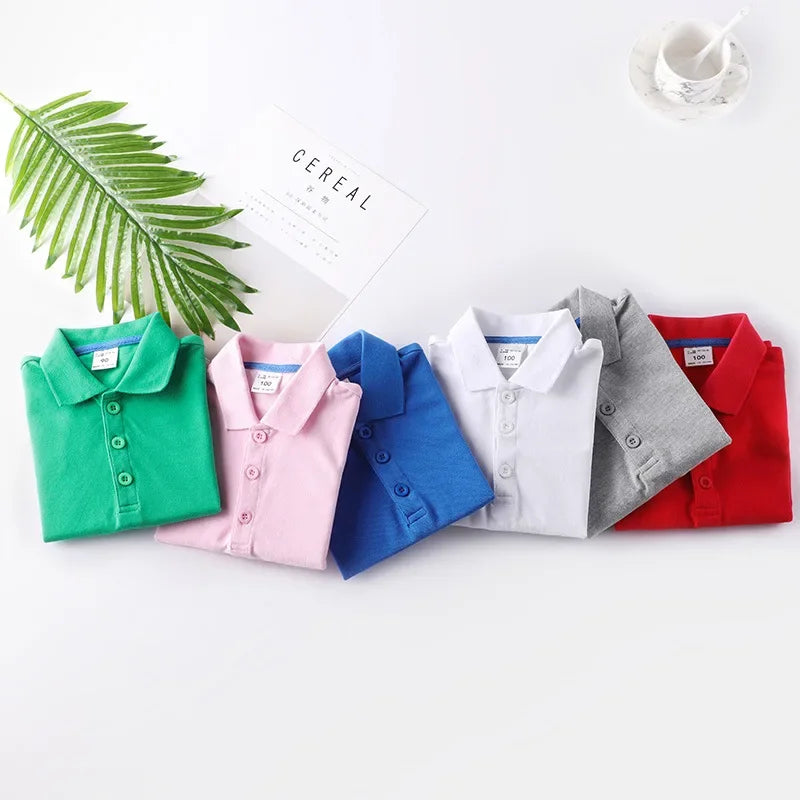 Youth Unisex Cotton Polos Size 2Y - 10Y