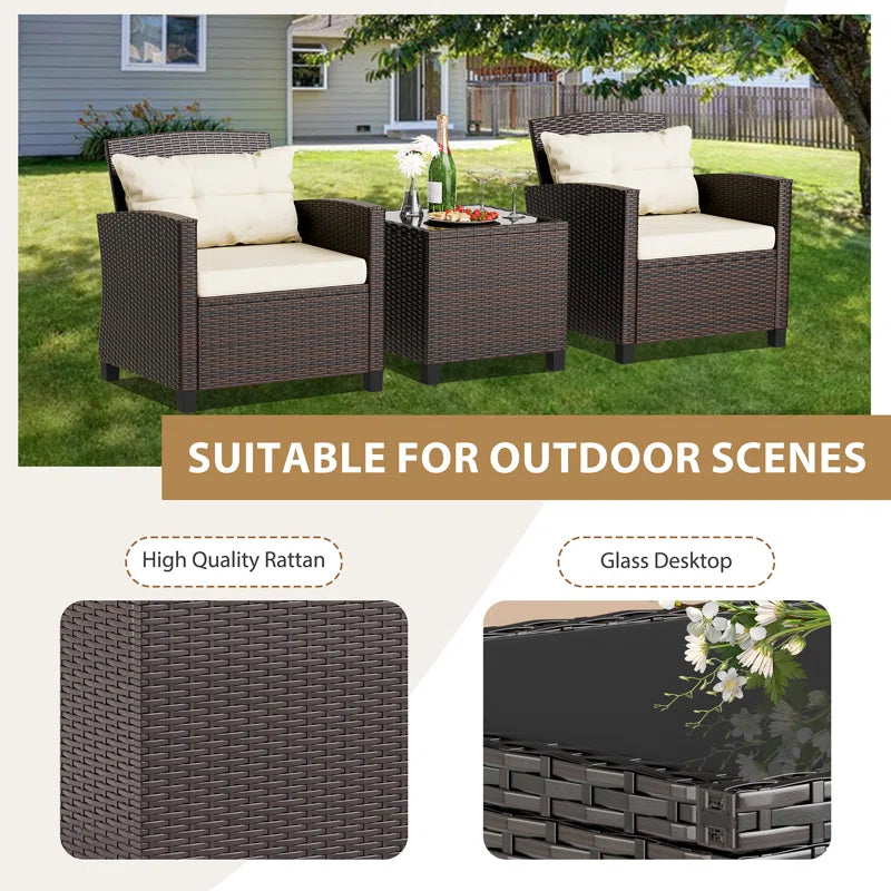 Arlayne 2 - Person Outdoor Seating Group with Cushions