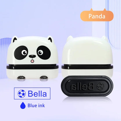 Black/Blue/Red/White Customized Name Stamp Paints Personal Student Baby Engraved Waterproof Non-Fading Kindergarten Name Seal