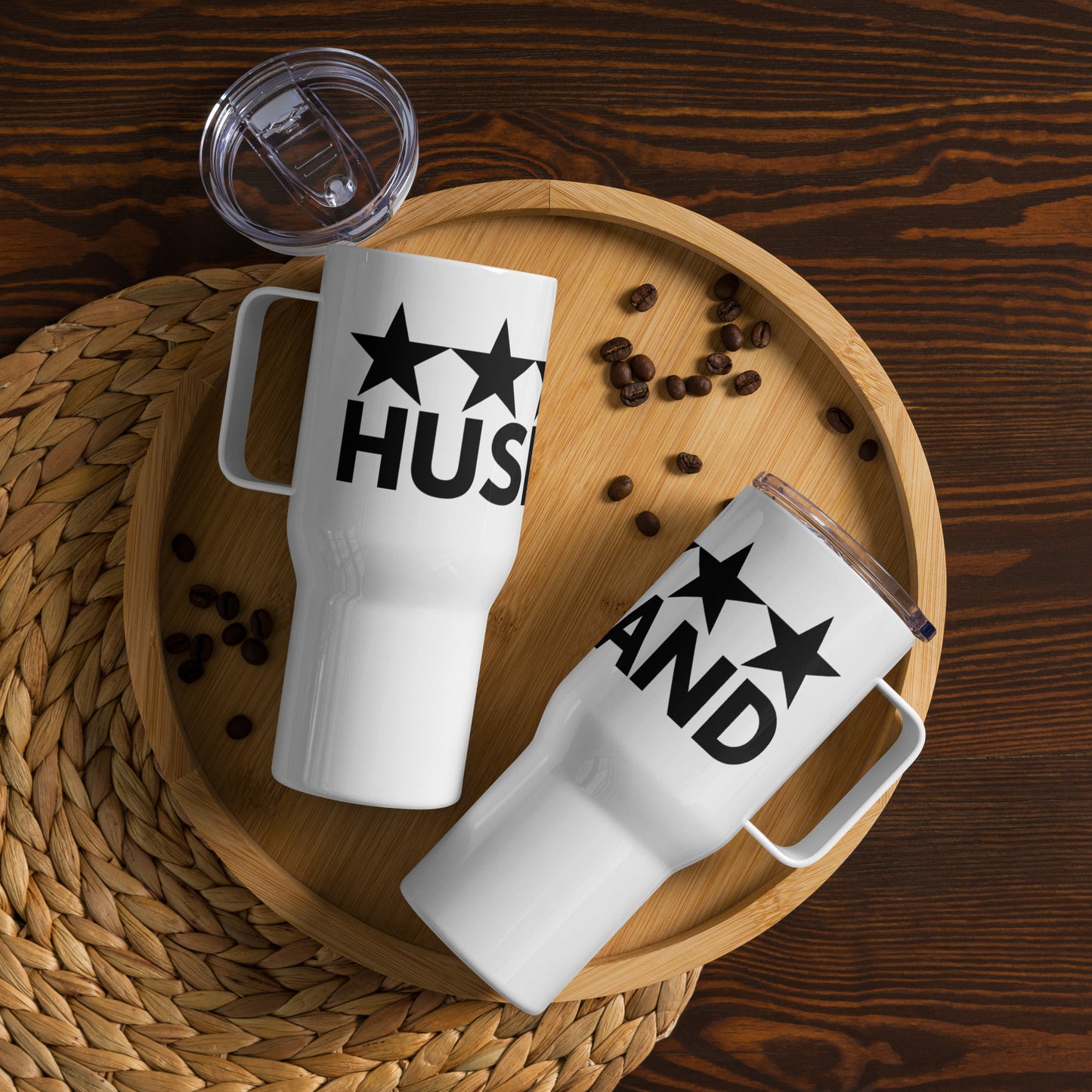 5 Star Husband Tumbler with Handle